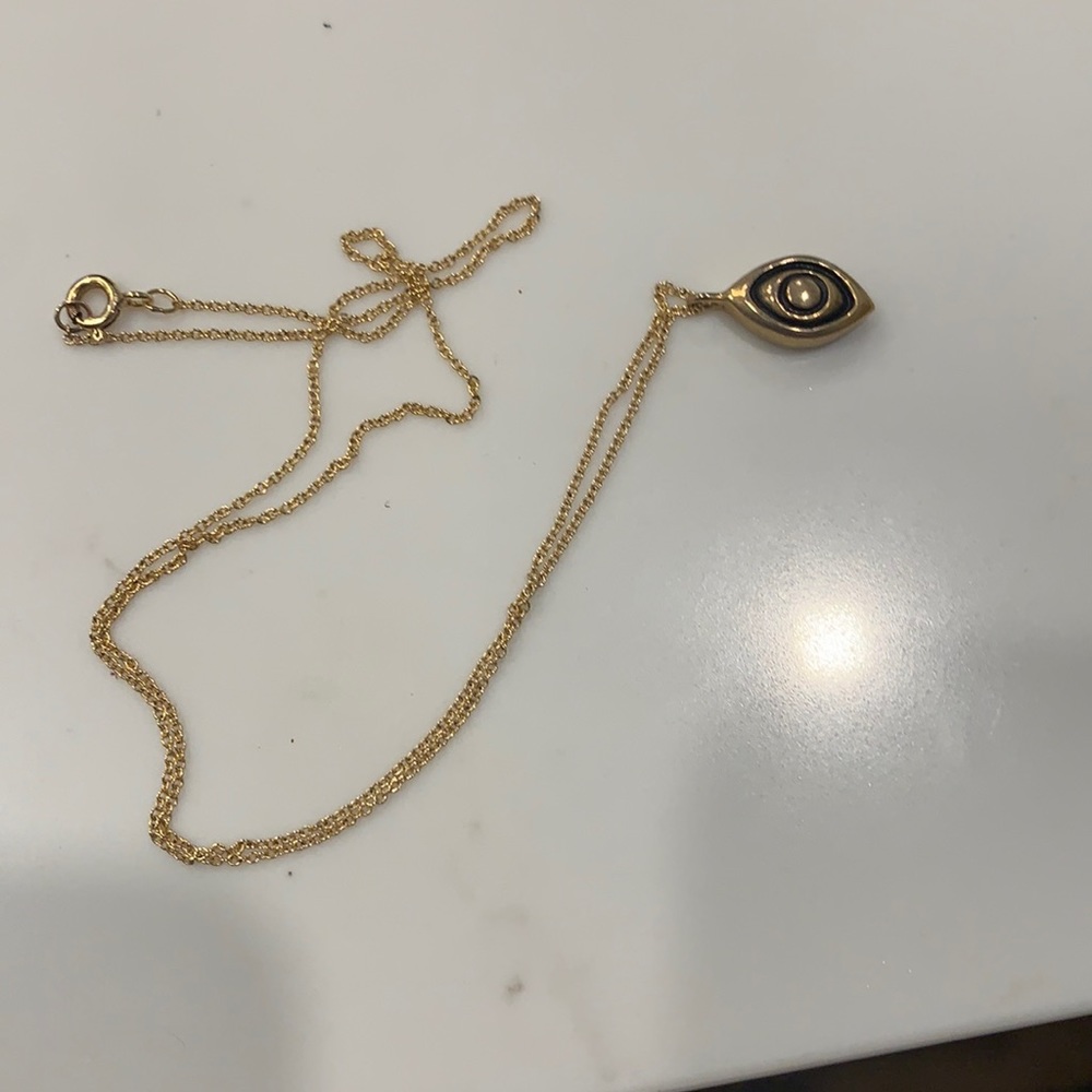 Gold plated Evil Eye necklace